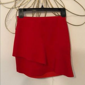 Red top shop skirt